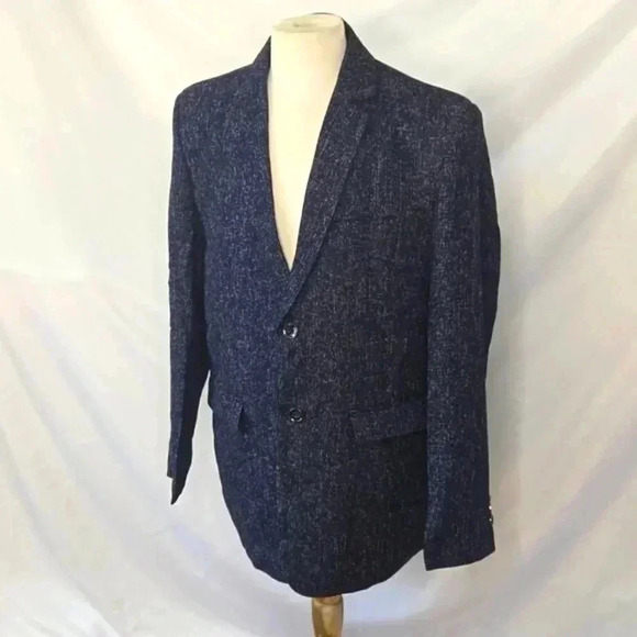 Men's jacket blazer navy blue / white - Picture 2 of 10